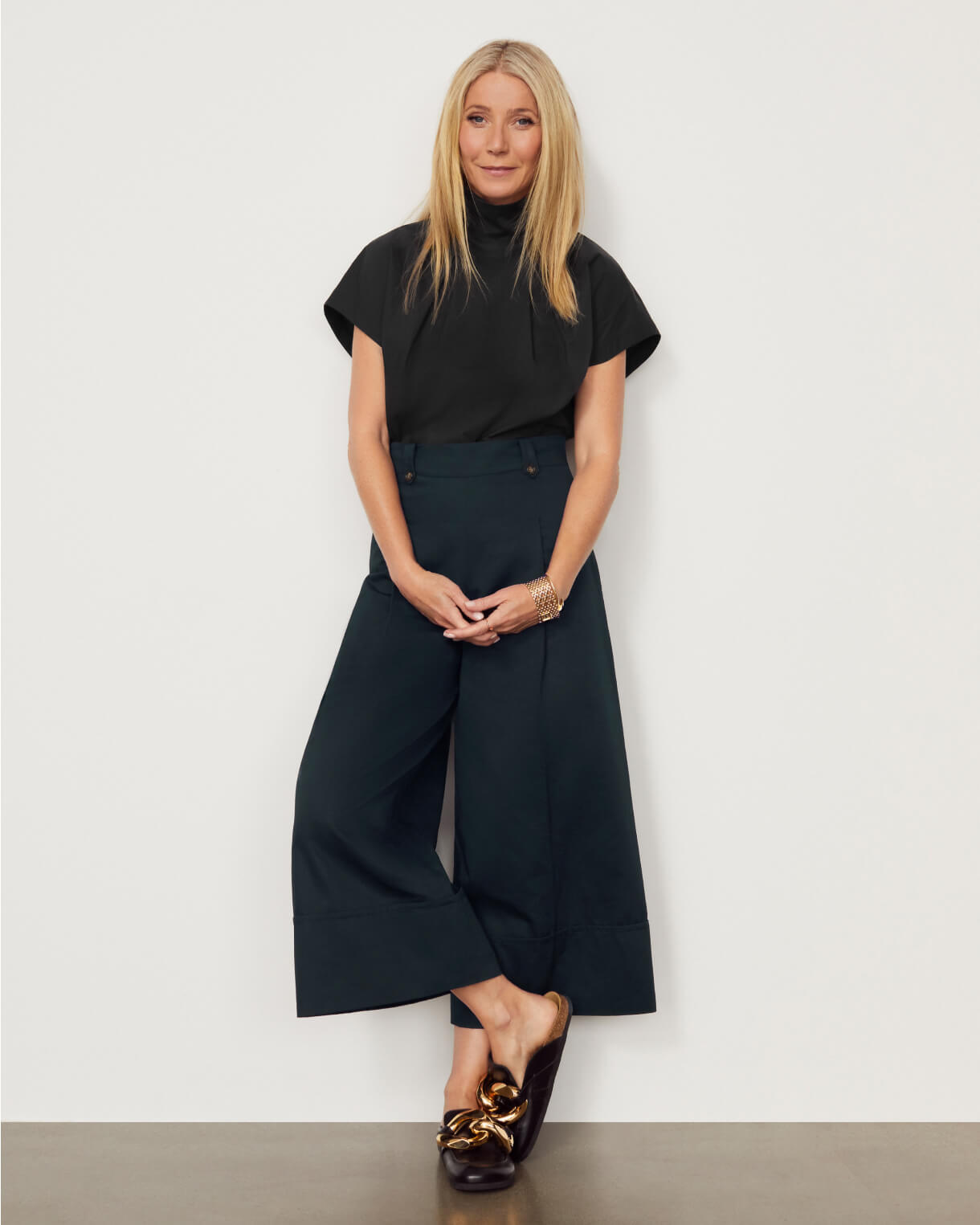 GOETZ PLEAT-NECK TOP and CONNER CULOTTES