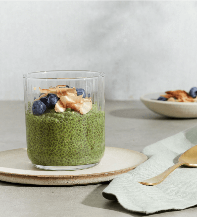 Green Chia Pudding with Reset Protein Powder