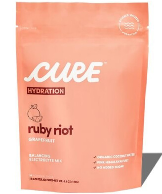 Cure Hydration Ruby Riot Grapefruit 14ct Pouch