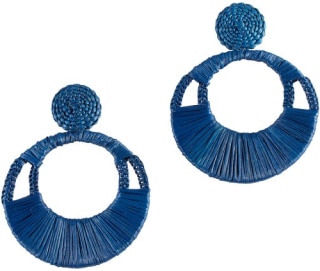 goop x Johanna Ortiz Daylight Moon Earrings in Mediterranean Blue goop, $195