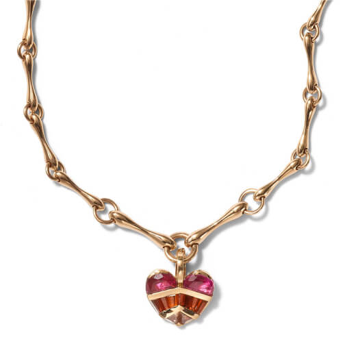 Nak Armstrong Large Strap Heart Pendant Necklace