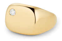 G. LABEL SYDNEY FLOATING-DIAMOND PINKY RING, goop, $1,300;