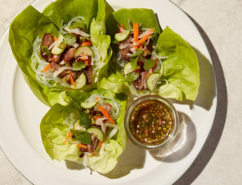 Pork Lettuce Cups with Nuoc Cham