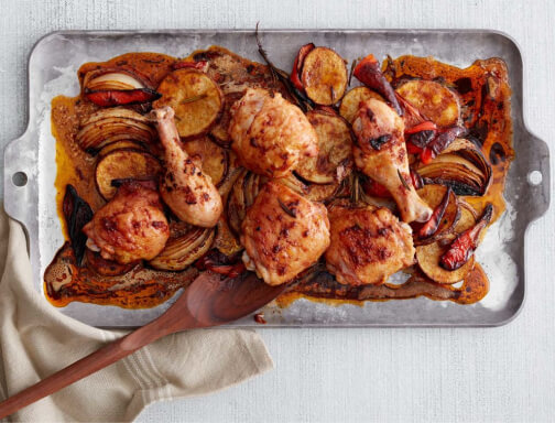 Chicken, Potatoes, and Peppers with Smoked Paprika and Sherry Vinegar