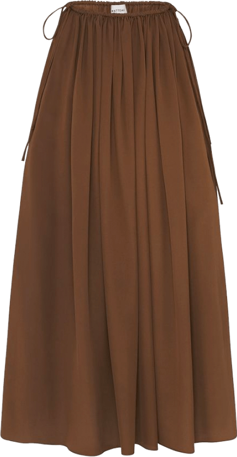 MATTEAU Drawcord Split Skirt