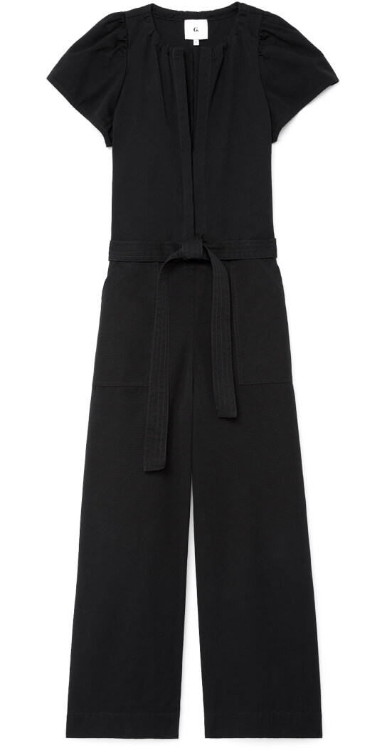 G. Label Cady Puff-Sleeve Jumpsuit