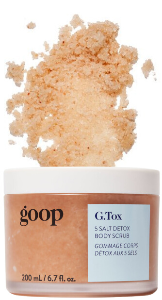 goop Beauty G.Tox 5 Salt Detox Body Scrub, goop, $45/$36 with subscription