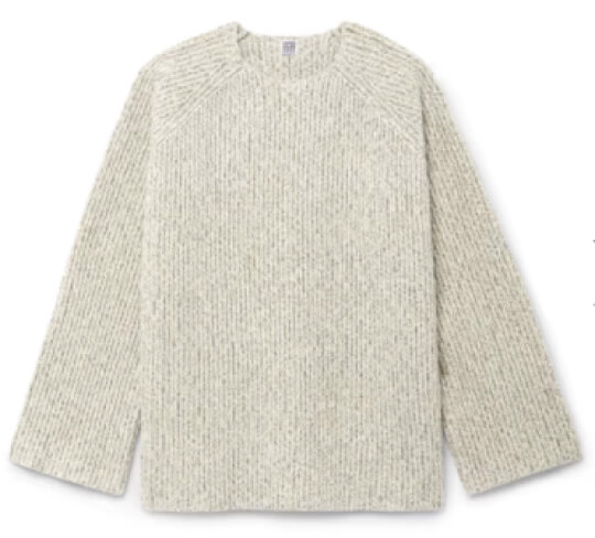 Toteme Merino Cotton Twist Knit, goop, $670