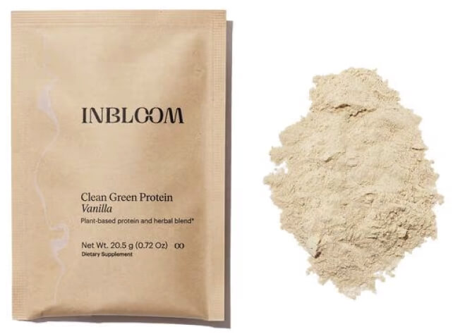 INBLOOM Clean Green Protein – Vanilla goop, $49