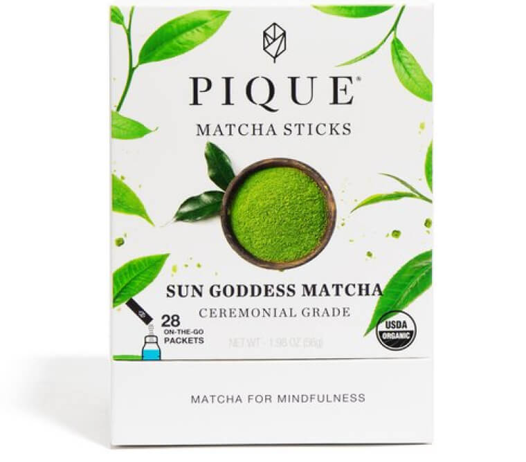 Pique Tea Sun Goddess Matcha Sticks, goop, $58