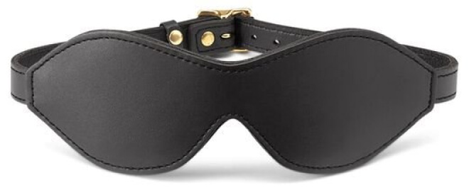 Coco de Mer Leather Blindfold, goop, $130