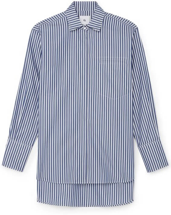 G. Label Fabian Striped Button-Up Shirt goop, $395