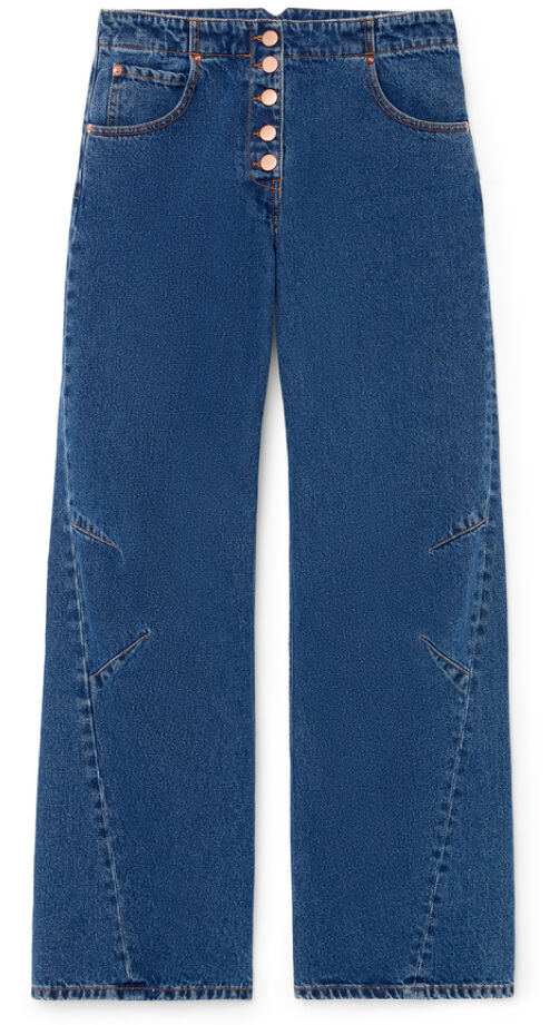 G. Label Lev Button-Fly Relaxed-Leg Jeans goop, $295