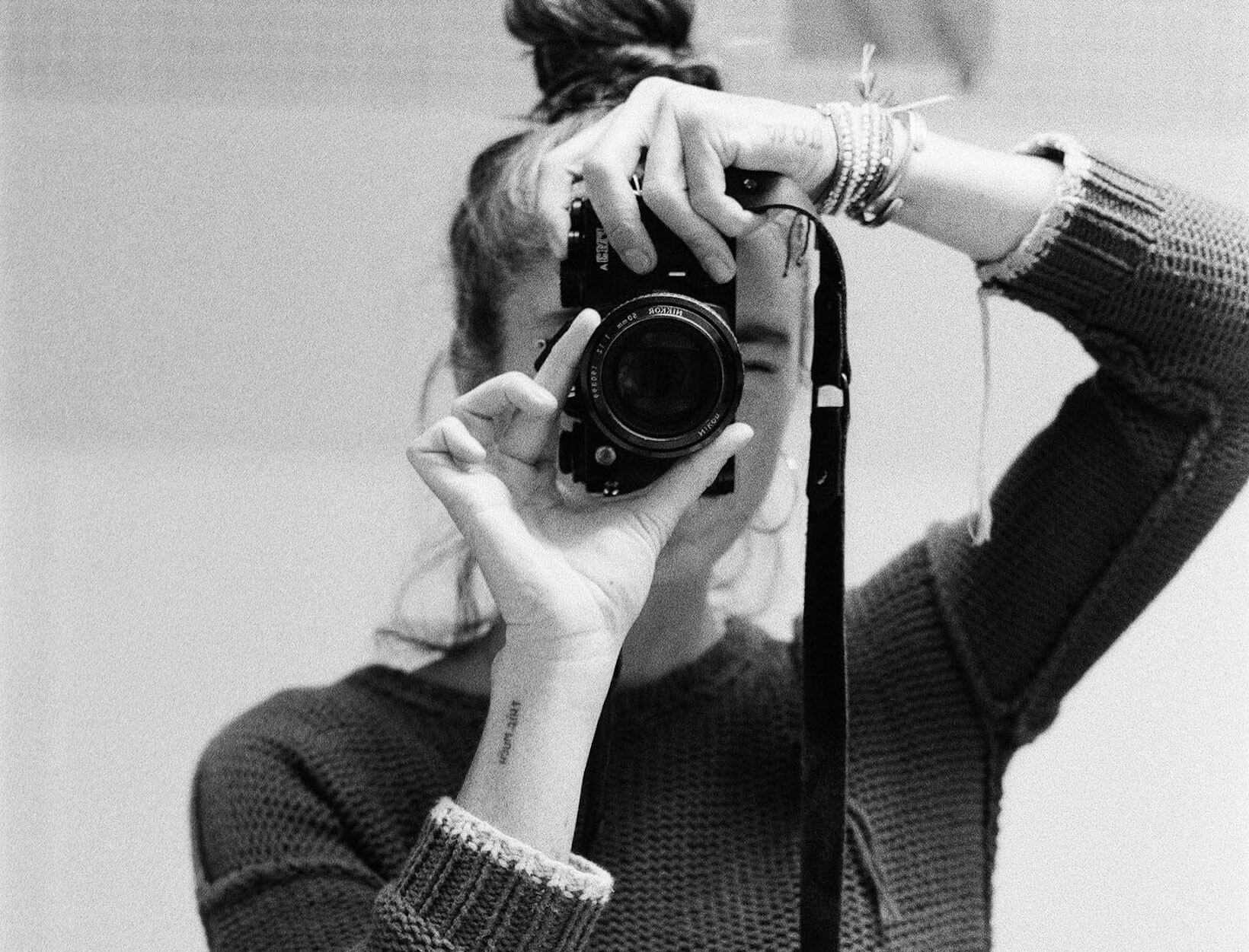 woman taking a picture