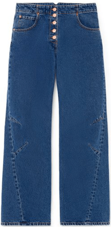 G. Label Lev Button-Fly Relaxed-Leg Jeans