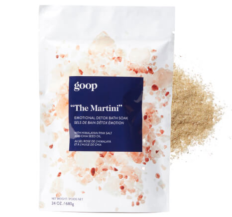 goop Beauty “The Martini” Emotional Detox Bath Soak, goop, $40