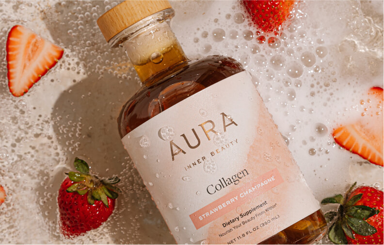 Aura Strawberry Champagne Marine Collagen