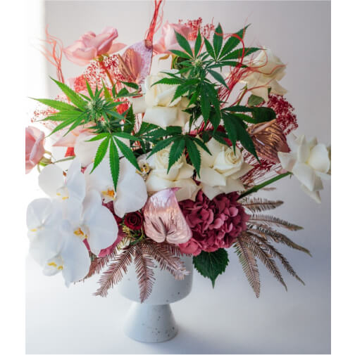 Lovepot Bouquet with CBD Hemp Flowers