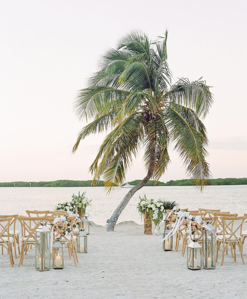beach wedding scene