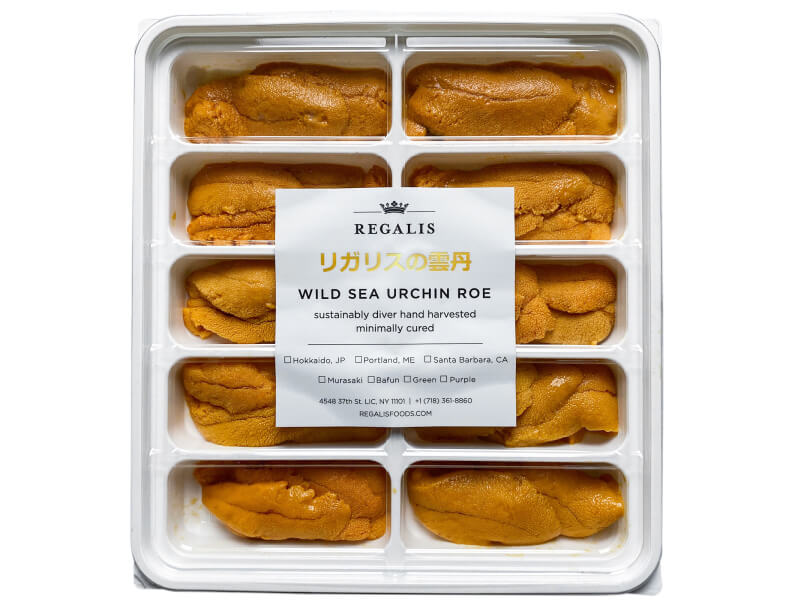 Regalis Specialty Foods murasaki uni tray goop, $120