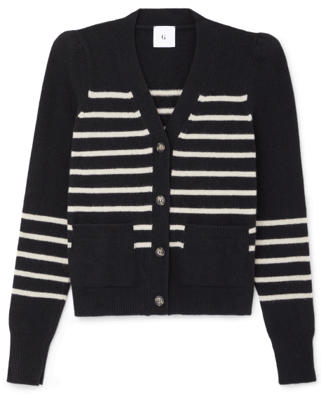 G. Label Shand Half-Zip Striped Sweater