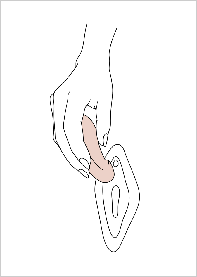 how to use a vulva vibrator illustration