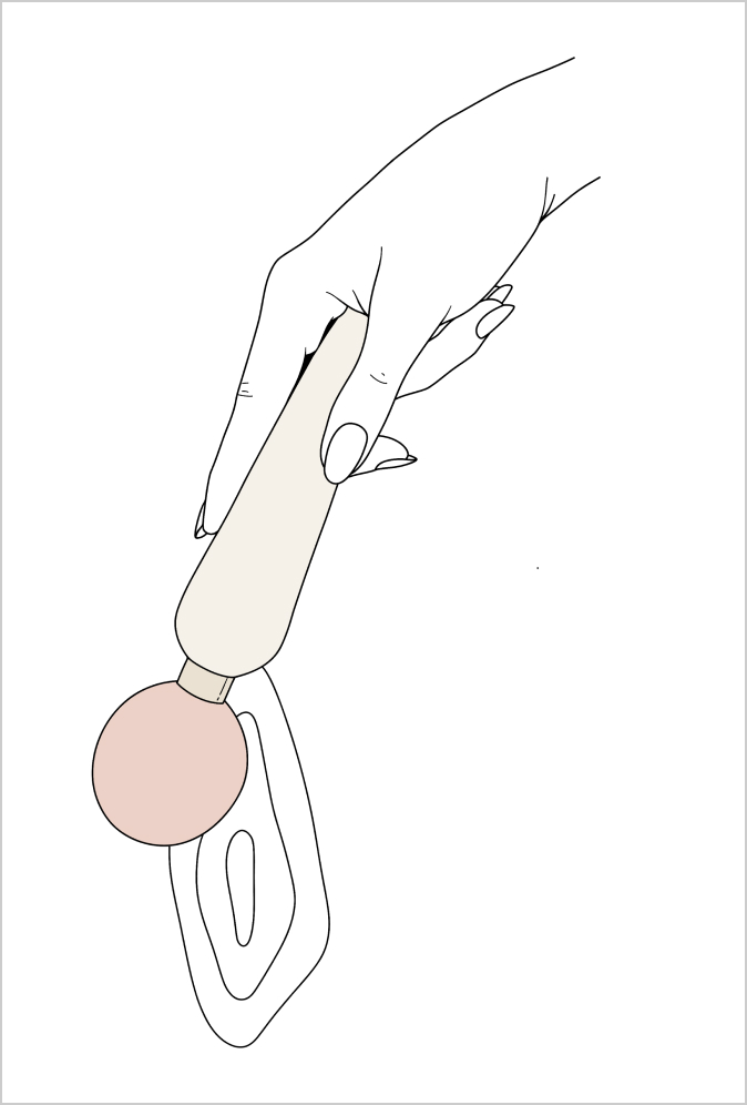 how to use a wand vibrator illustration