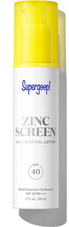 Supergoop Zincscreen 100% Mineral Lotion SPF 40 goop, $ 42