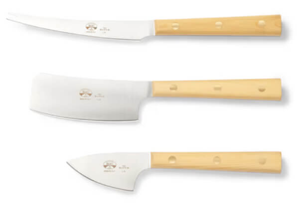 Coltellerie Berti for MATCH Boxwood Cheese Knife Set, goop, $466