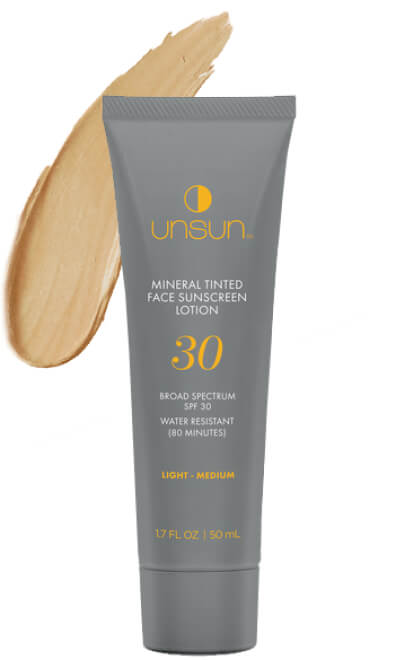Non-mineral tinted face sunscreen