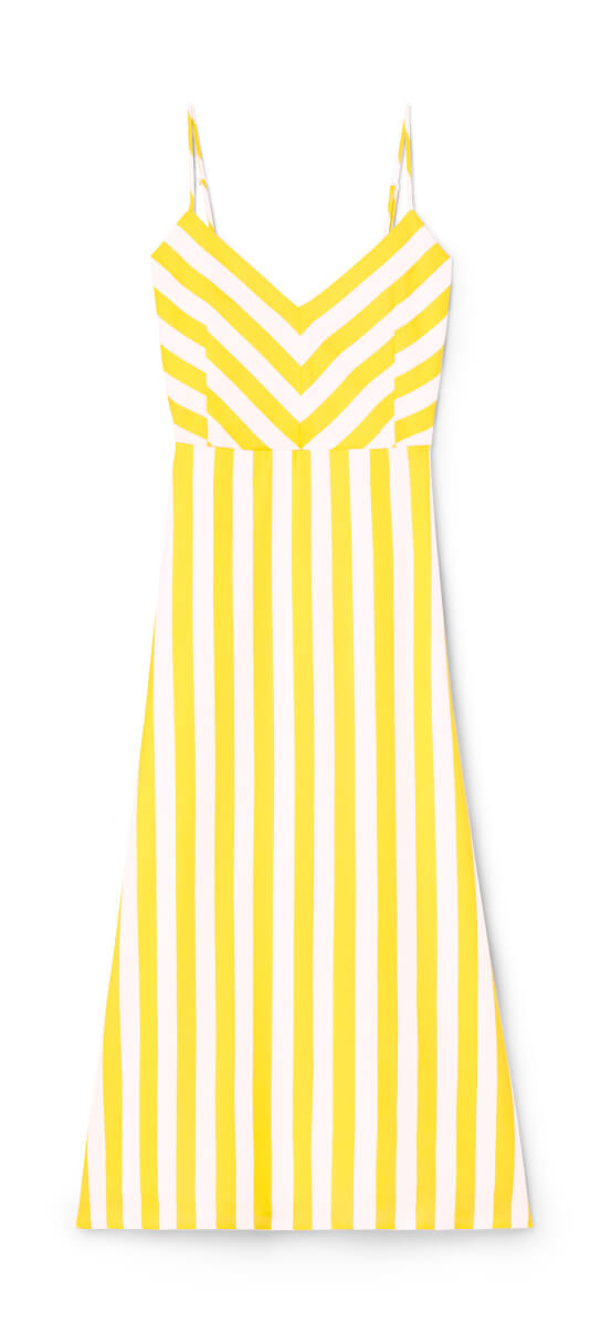 Kemp Striped Skinny-Strap Dress G. Label, $595