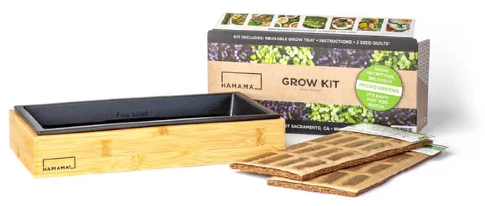 Hamama Microgreen Starter Kit and Bamboo Frame, goop, $79