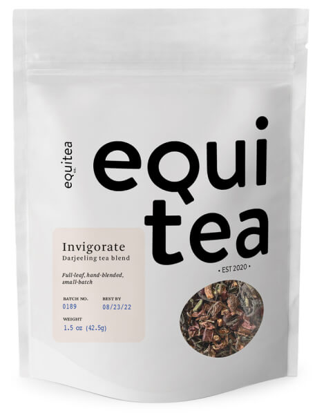Equitea Invigorate Black Tea Blend goop, $14