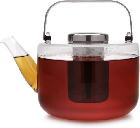 VIVA Bjorn Large Glass Steeper Kettle with Removable Strainer Filter 