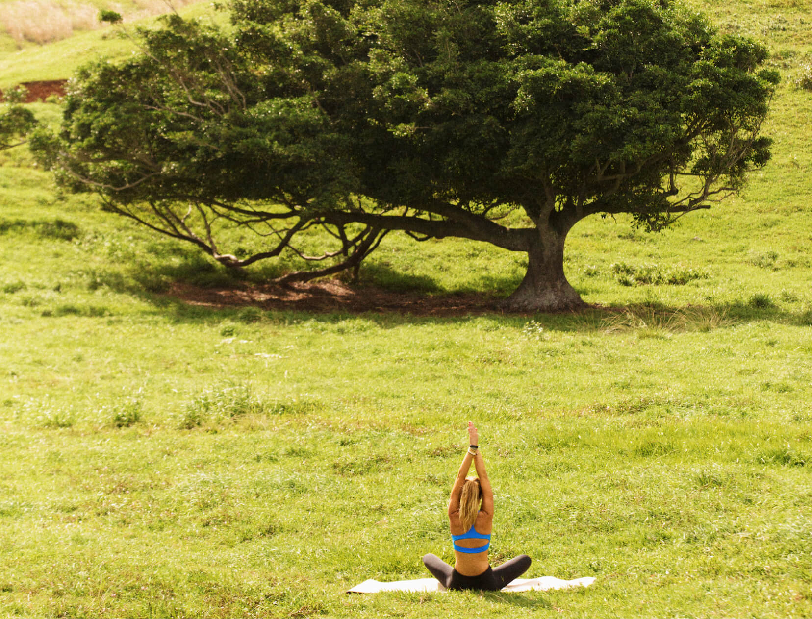 woman stretching