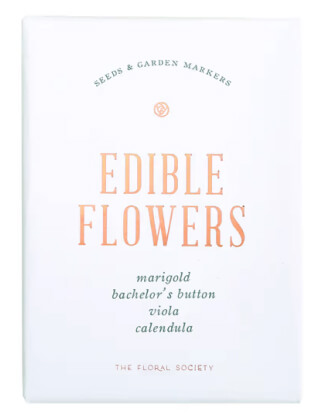 The Floral Society Edible Flower Seed Kit, goop, $51