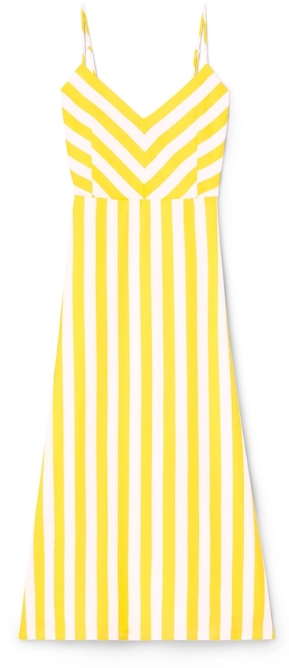 G. Label Kemp Striped Skinny-Strap Dress