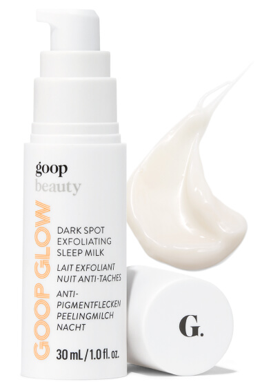 goop Beauty GOOPGLOW Dark Spot Exfoliating Sleep Milk, goop, $98 / $89 with subscription 