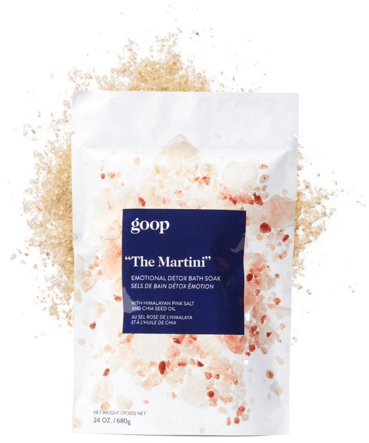 goop Beauty “The Martini” Emotional Detox Bath Soak, goop, $40