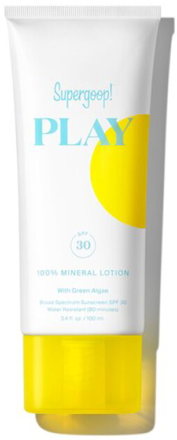 Supergoop PLAY 100% Mineral Lotion SPF 30 with Green Algae, goop, $36