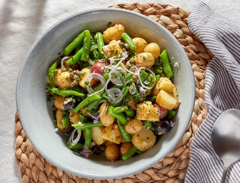 Mustard Potato Salad with Green Beans