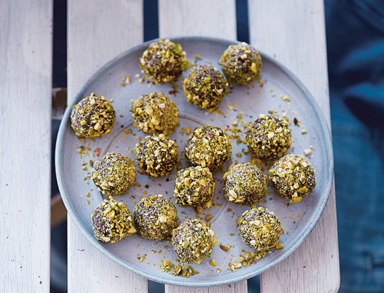 Pistachio Orange Truffle Bites