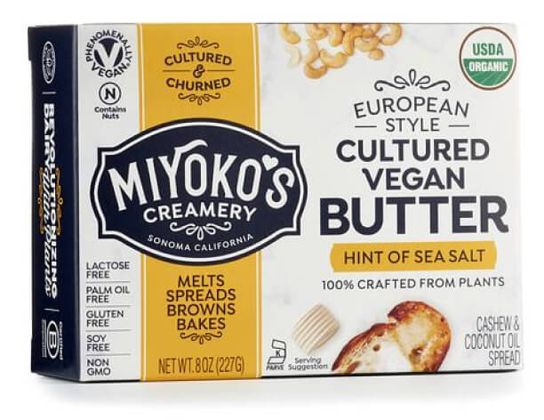 Miyoko's vegan cultured butter in European style