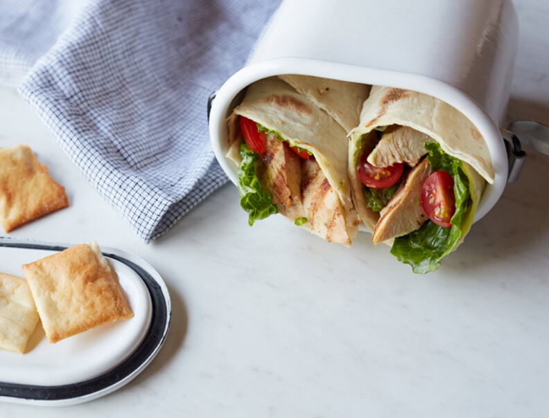 Grilled Chicken Wrap with Basil Mayo