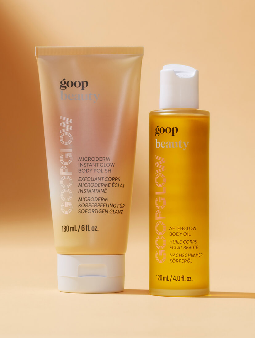 Introducing Microderm Instant Glow Body Polish Afterglow Body Oil Goop