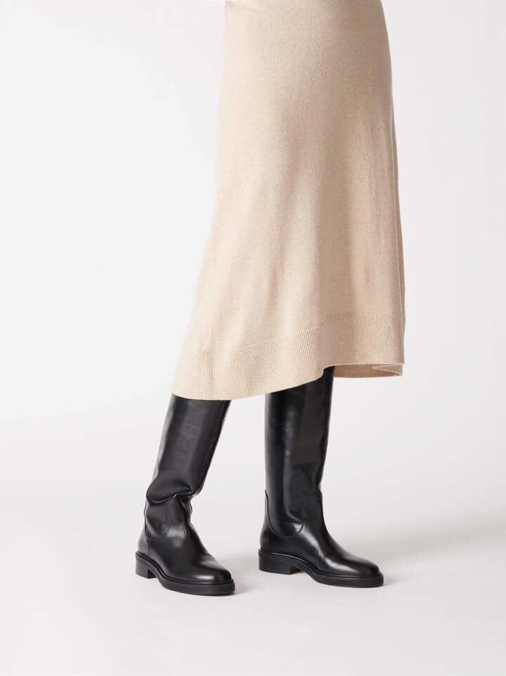 AEYDE Henry Calf Leather Boots, goop, $672;