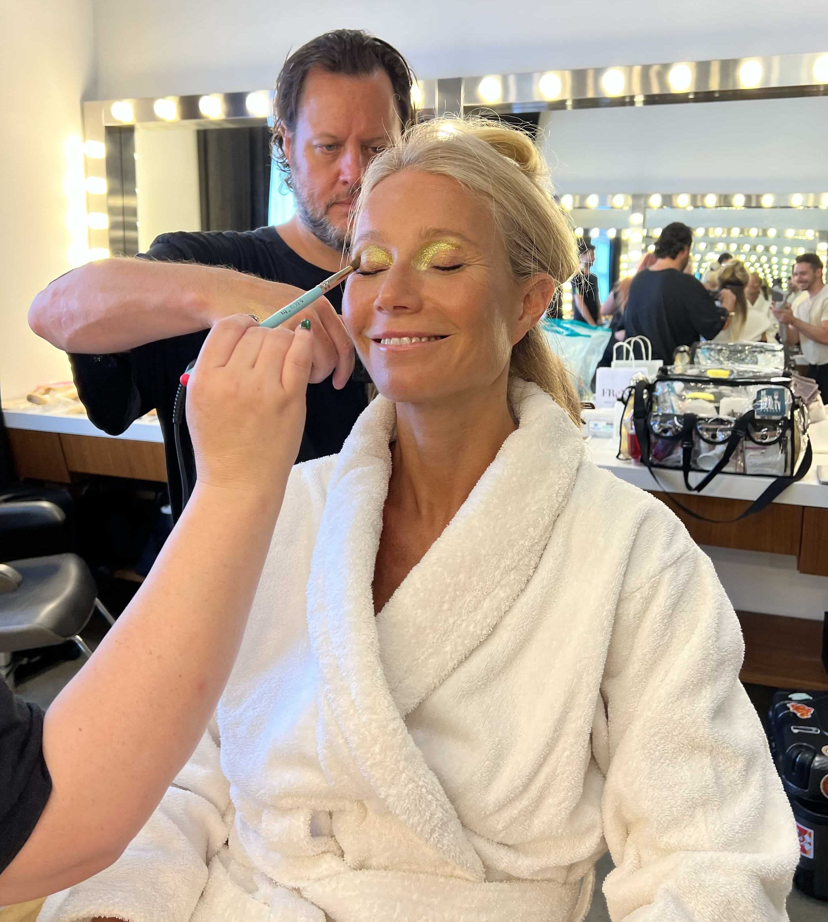 How Gwyneth Paltrow celebrates turning 50: naked in gold paint