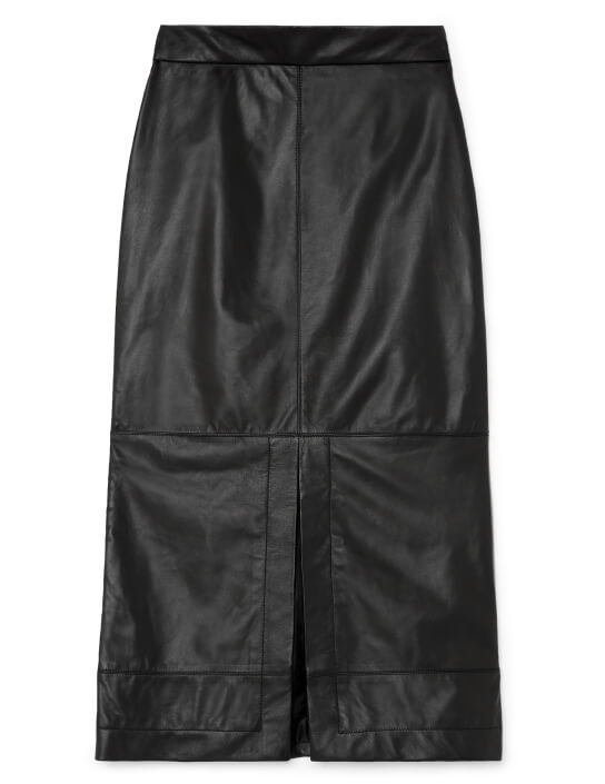 Arlo Straight Leather Skirt