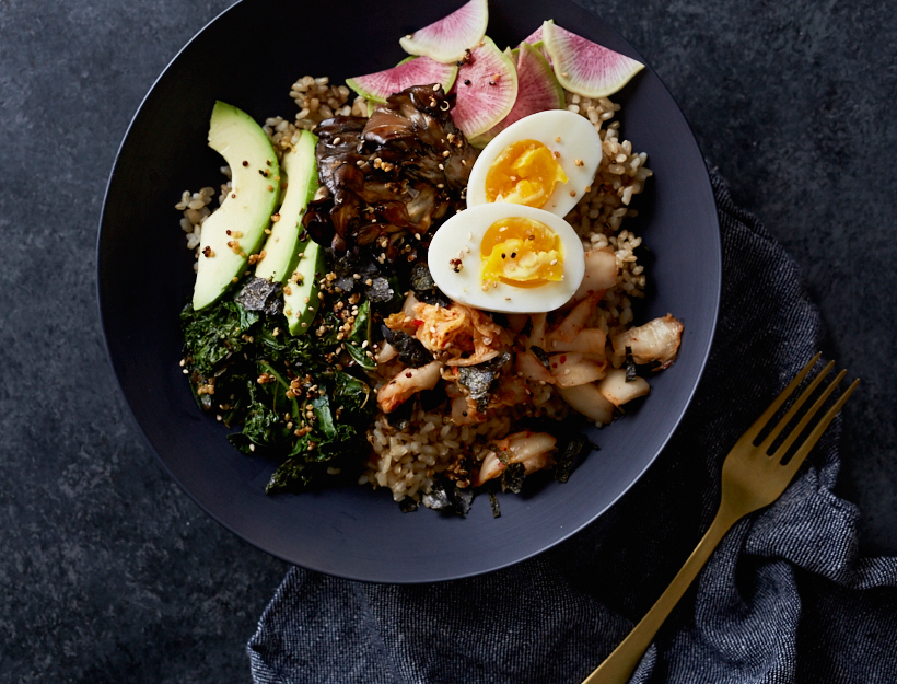 Faux Bibimbap with Crispy Quinoa