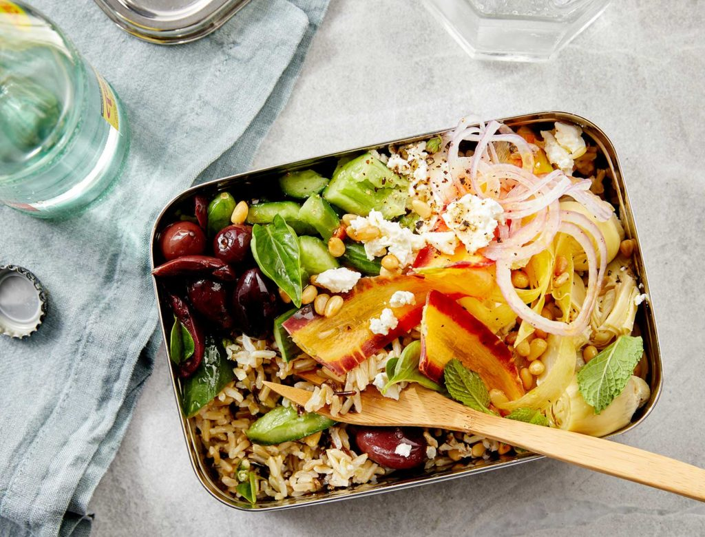 Greekish Wild Rice Bowl